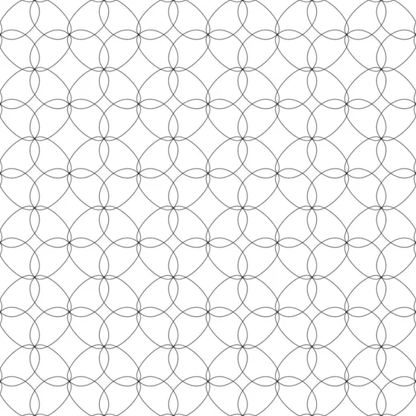 Nahtloses Muster mit schwarzen geometrischen Mustern auf weißem Hintergrund — Stockvektor