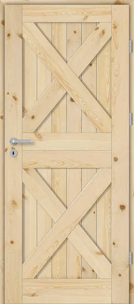 İç kapılar, ahşap, dolu, düğümlü çam ağacı, boyanmamış.