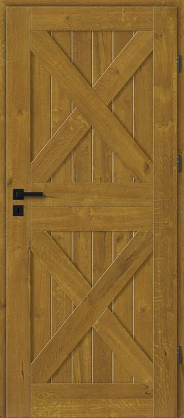 Interior doors, wooden, full, oak with knots, painted - golden oak