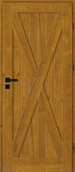 Interior doors, wooden, full, oak with knots, painted - golden oak