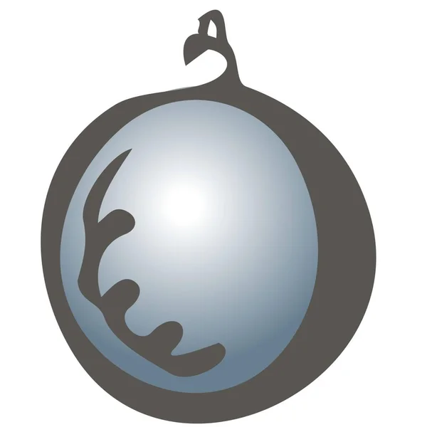 Vector aislado mano dibujar Navidad juguete esfera sobre un fondo blanco — Vector de stock