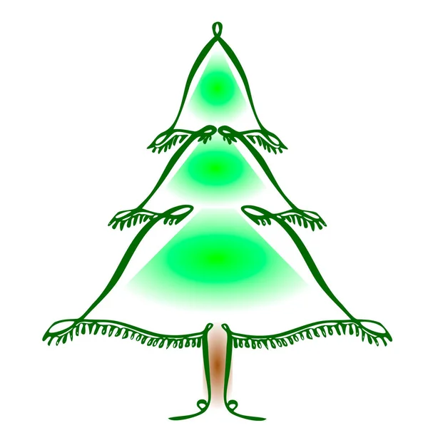 Symbol stromové struktury vánočního stromu — Stockový vektor