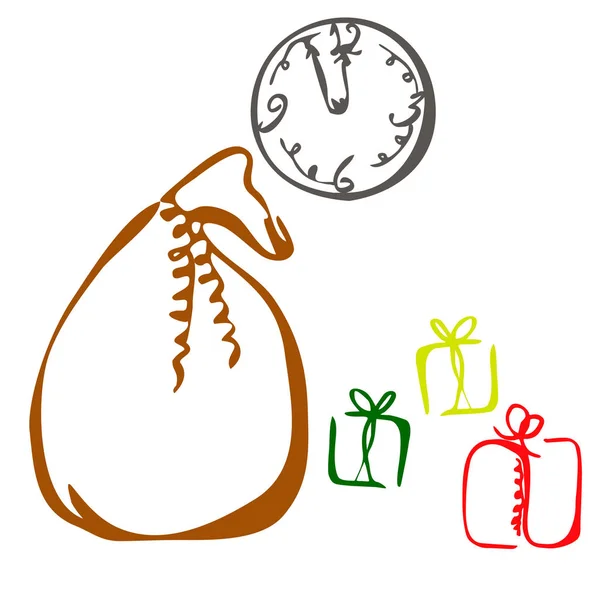 Illustrazione dell'icona del regalo su sfondo bianco — Vettoriale Stock
