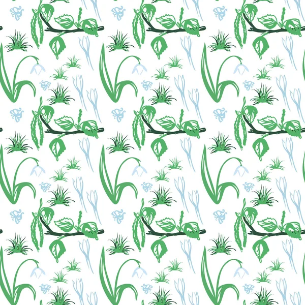 Motif floral sans couture tendance dans le vecteur — Image vectorielle