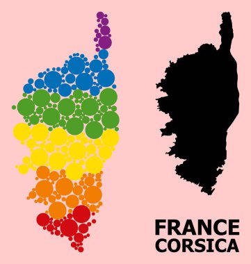 LGBT için Korsika Spektrum Kolajı Haritası