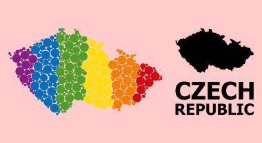 LGBT için Çek Cumhuriyeti Gökkuşağı Desen Haritası