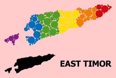 LGBT için Doğu Timor Gökkuşağı Deseni Haritası