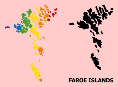 LGBT için Faroe Adaları Spektrum Deseni Haritası