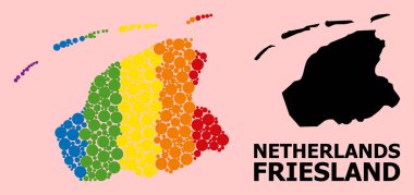 LGBT için Friesland Eyaleti Spektrum Kolaj Haritası