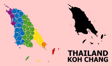 LGBT için Koh Chang 'in Gökkuşağı Deseni Haritası