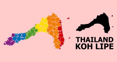 LGBT için Koh Lipe Gökkuşağı Deseni Haritası