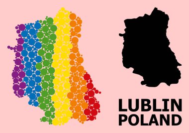 LGBT için Lublin Eyaleti Spektrum Mozaik Haritası