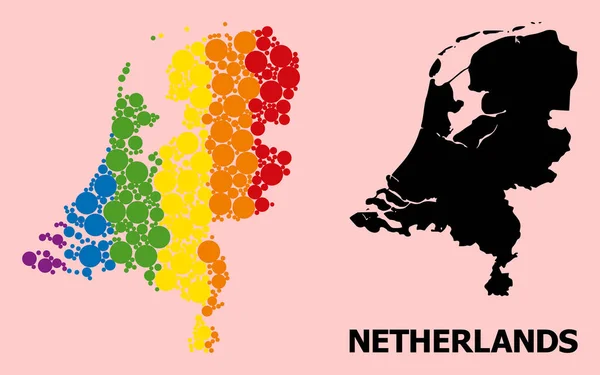 Mapa de Padrão de Espectro da Holanda para LGBT — Vetor de Stock
