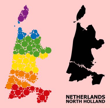 LGBT için Kuzey Hollanda Gökkuşağı Desen Haritası