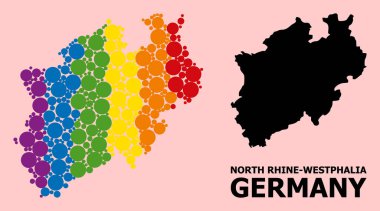 LGBT için Kuzey Ren-Vestfalya Durum Spektrum Deseni Haritası