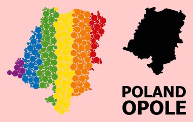 LGBT için Opole Eyaletinin Spektrum Mozaik Haritası