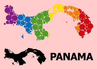 LGBT için Gökkuşağı Deseni Panama Haritası