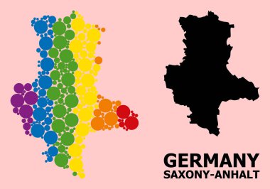LGBT için Spektrum Saxony-Anhalt Durumu Mozaik Haritası