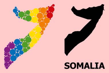 LGBT için Gökkuşağı Mozaik Somali Haritası