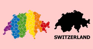 LGBT için İsviçre Gökkuşağı Desen Haritası