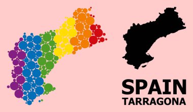 LGBT için Tarragona Eyaleti Spektrum Kolaj Haritası