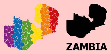 LGBT için Zambiya Spektrum Deseni Haritası