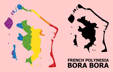 LGBT için Bora-Bora Gökkuşağı Deseni Haritası