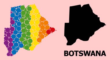 LGBT için Botswana Spektrum Deseni Haritası