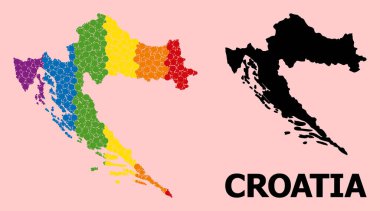 LGBT için Hırvatistan Spektrum Mozaik Haritası