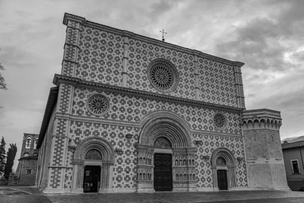 Aquila Abruzzo Basilikan Santa Maria Collemaggio Religiös Symbol För Staden — Stockfoto