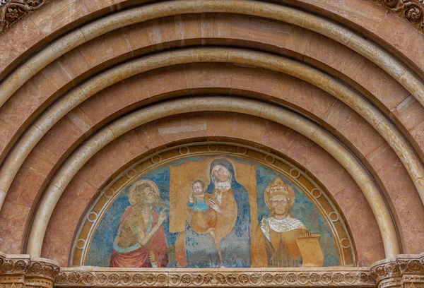 Aquila Abruzzo Santa Maria Collemaggio Bazilikası Şehrin 1288 Yılından Kalma — Stok fotoğraf