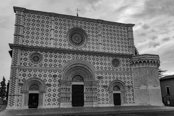 Aquila Abruzzo Basilica Santa Maria Collemaggio Religious Symbol City Dating — Stock Photo, Image