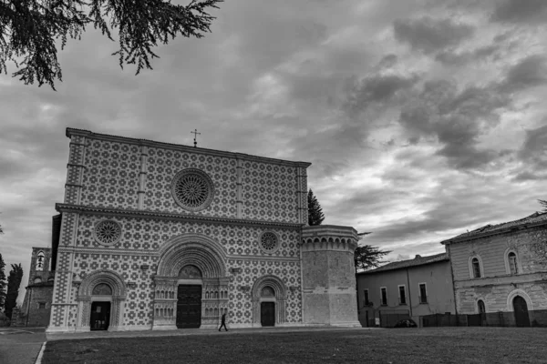 Aquila Abruzzo Bazilica Santa Maria Collemaggio Simbol Religios Orașului Datând — Fotografie, imagine de stoc