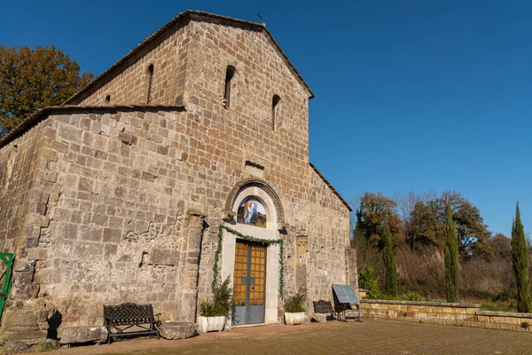 Teano Kampania Włochy Kościół San Paride Fontem Widok Fasadę Główną — Zdjęcie stockowe