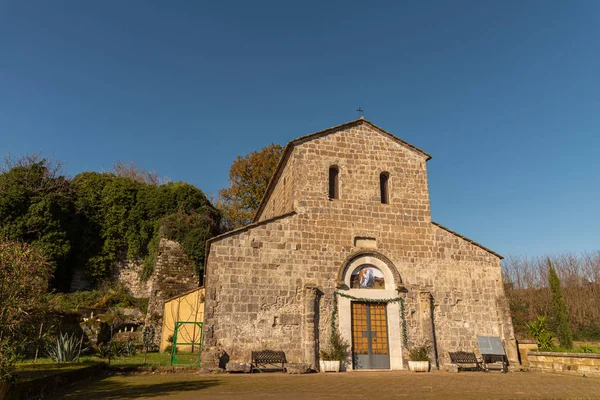 Teano Kampánie Itálie Kostel San Paride Fontem Pohled Hlavní Fasádu — Stock fotografie