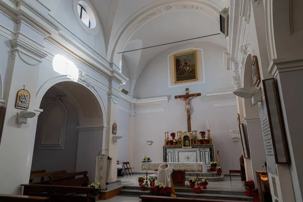 Scapoli Isernia Molise Kościół San Giorgio Martire Widok — Zdjęcie stockowe