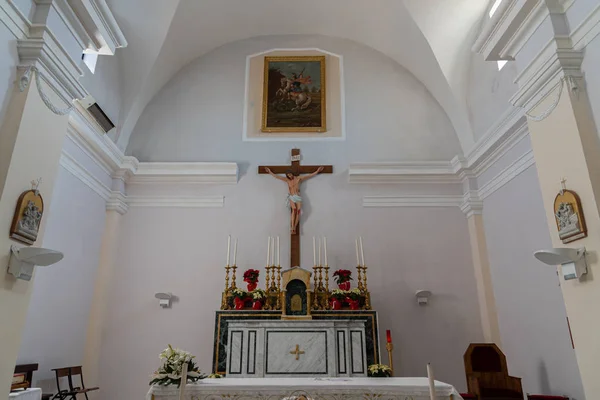 Scapoli Isernia Och Molise Kyrkan San Giorgio Martire Visa — Stockfoto