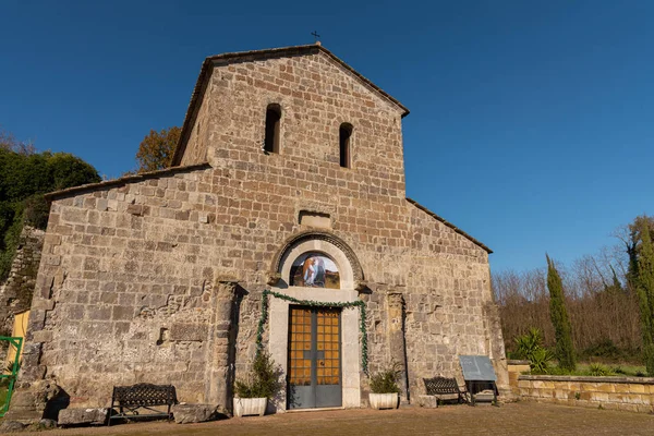 Teano Campania Italië Kerk Van San Paride Fontem Uitzicht Hoofdgevel — Stockfoto