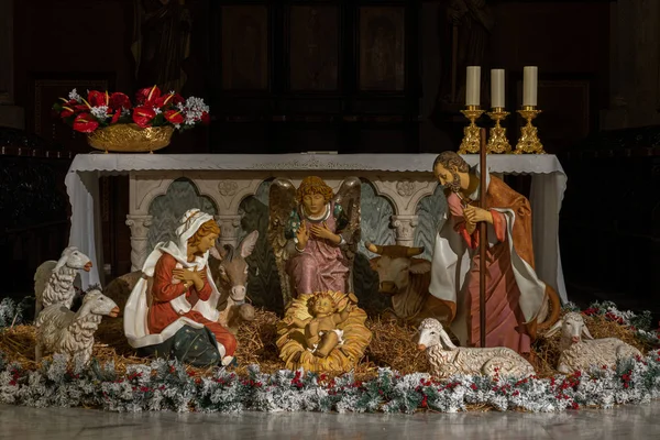 Teano Kathedraal Kerstvakantie Geboorte Kathedraal Van San Clemente Belangrijkste Plaats — Stockfoto