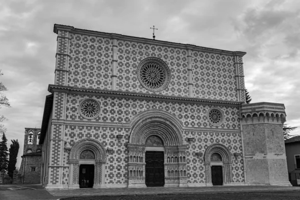 Aquila Abruzzo Basilikan Santa Maria Collemaggio Religiös Symbol För Staden — Stockfoto