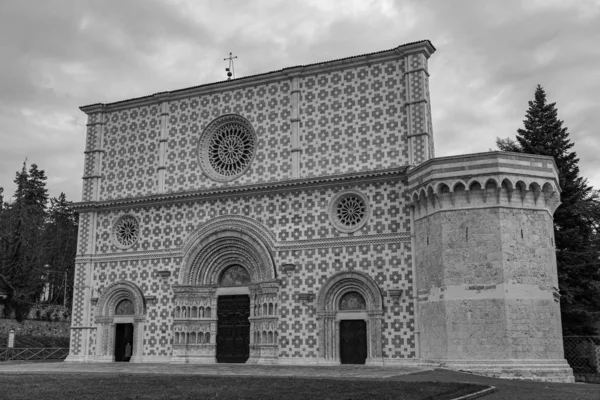 Aquila Abruzzo Basilikan Santa Maria Collemaggio Religiös Symbol För Staden — Stockfoto