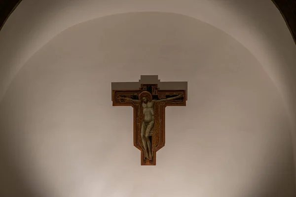 Teano Campania Italy Cathedral San Clemente Crucifix Attributed Giovanni Barrile — 스톡 사진