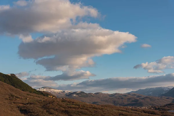 Molise Italia Spettacolare Panorama Invernale Dal Villaggio Miranda — Foto Stock