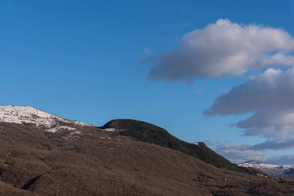 Molise Italia Espectacular Panorama Invernal Desde Pueblo Miranda — Foto de Stock
