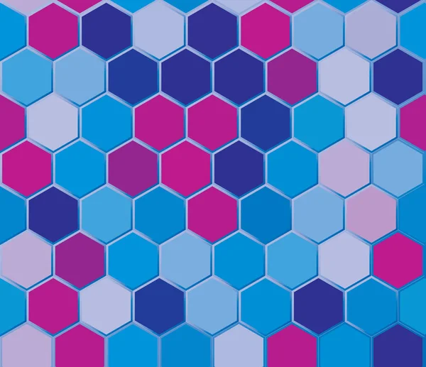 Абстрактный бесшовный фон с шестиугольной цветной плиткой — стоковый вектор