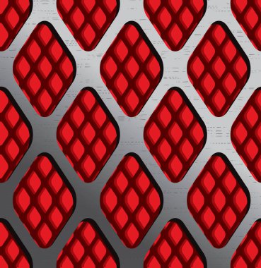 Dekoratif Metalik gri ızgara