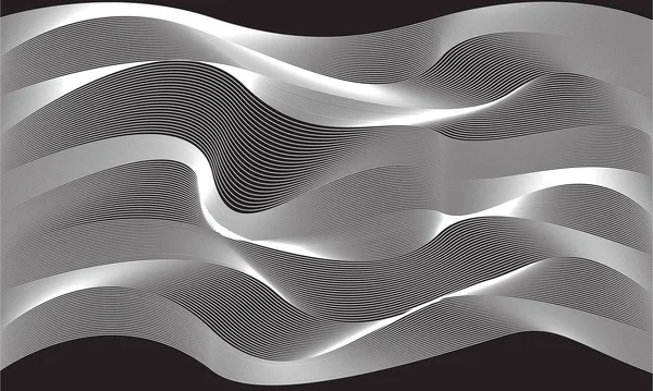 Abstrakte lineare Schwarz-Weiß-Hintergrund — Stockvektor