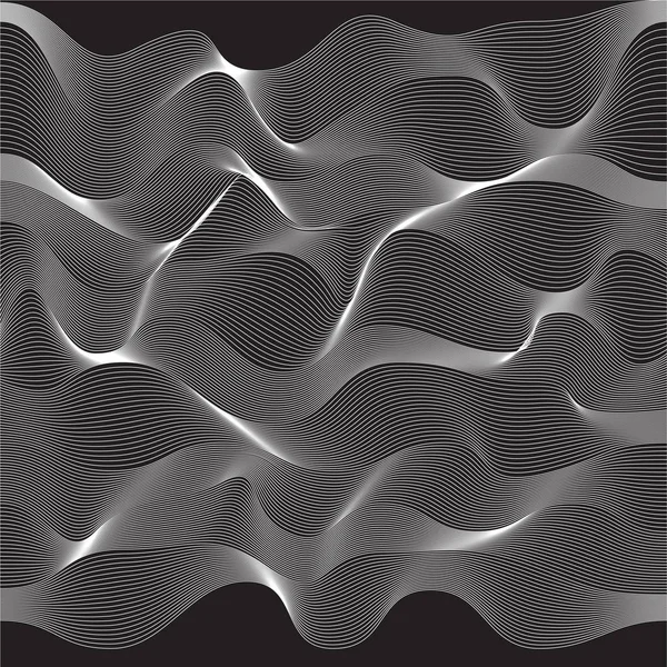Абстрактний лінійний чорно-білий фон — стоковий вектор