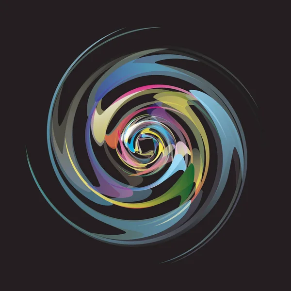 Abstrakt flytande spiral färg bakgrund — Stock vektor
