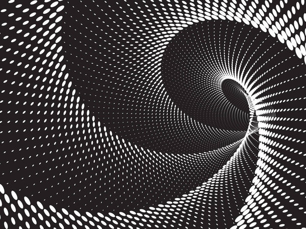 Dotted Halftone Vector Spiral Pattern or Texture
